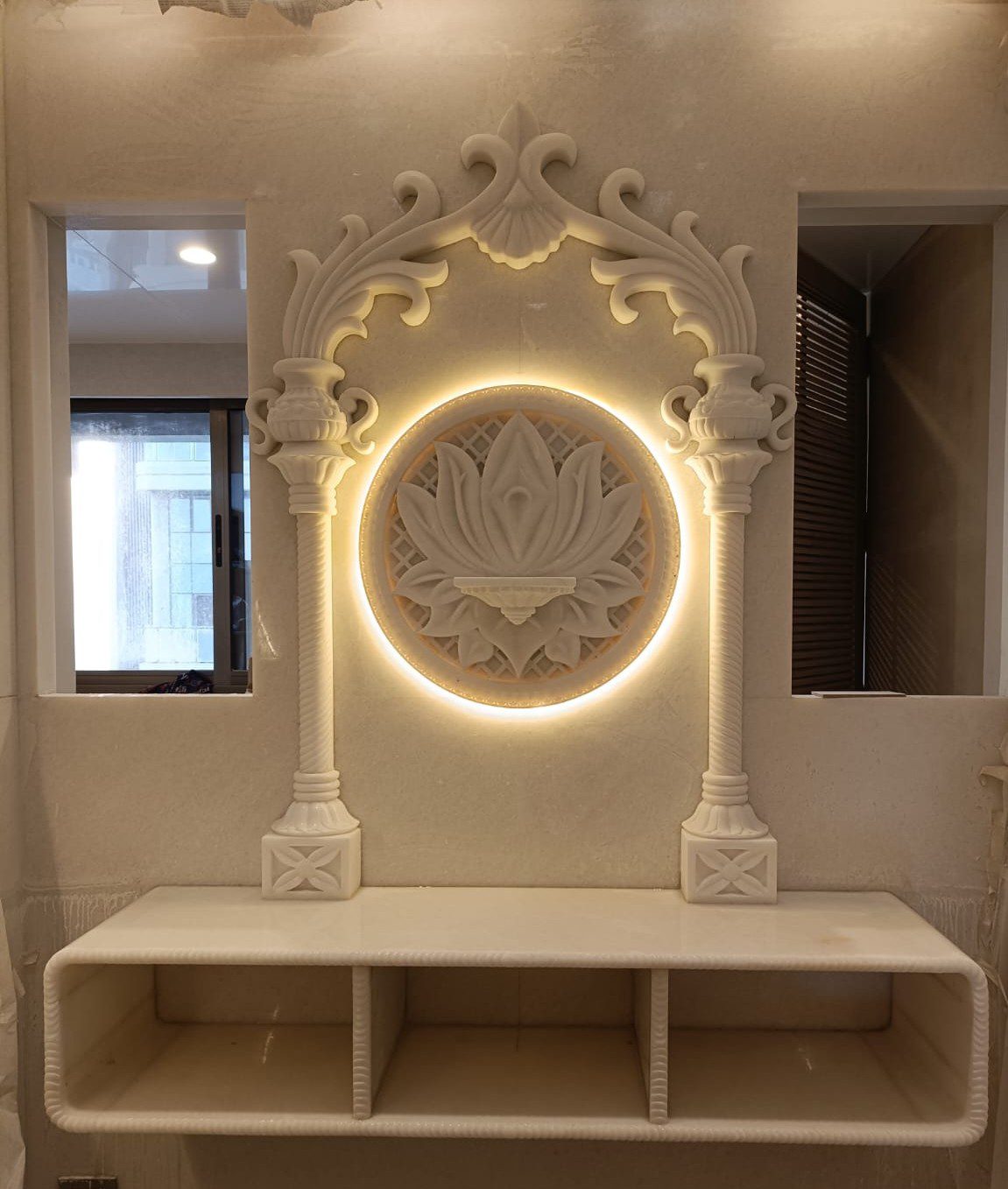Hand Carved Jain Marble Mandir