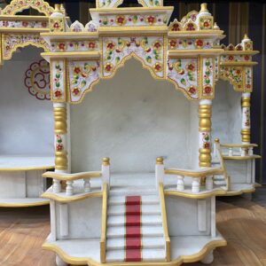 Gold Work Indoor Marble Mandir – Premium Finish