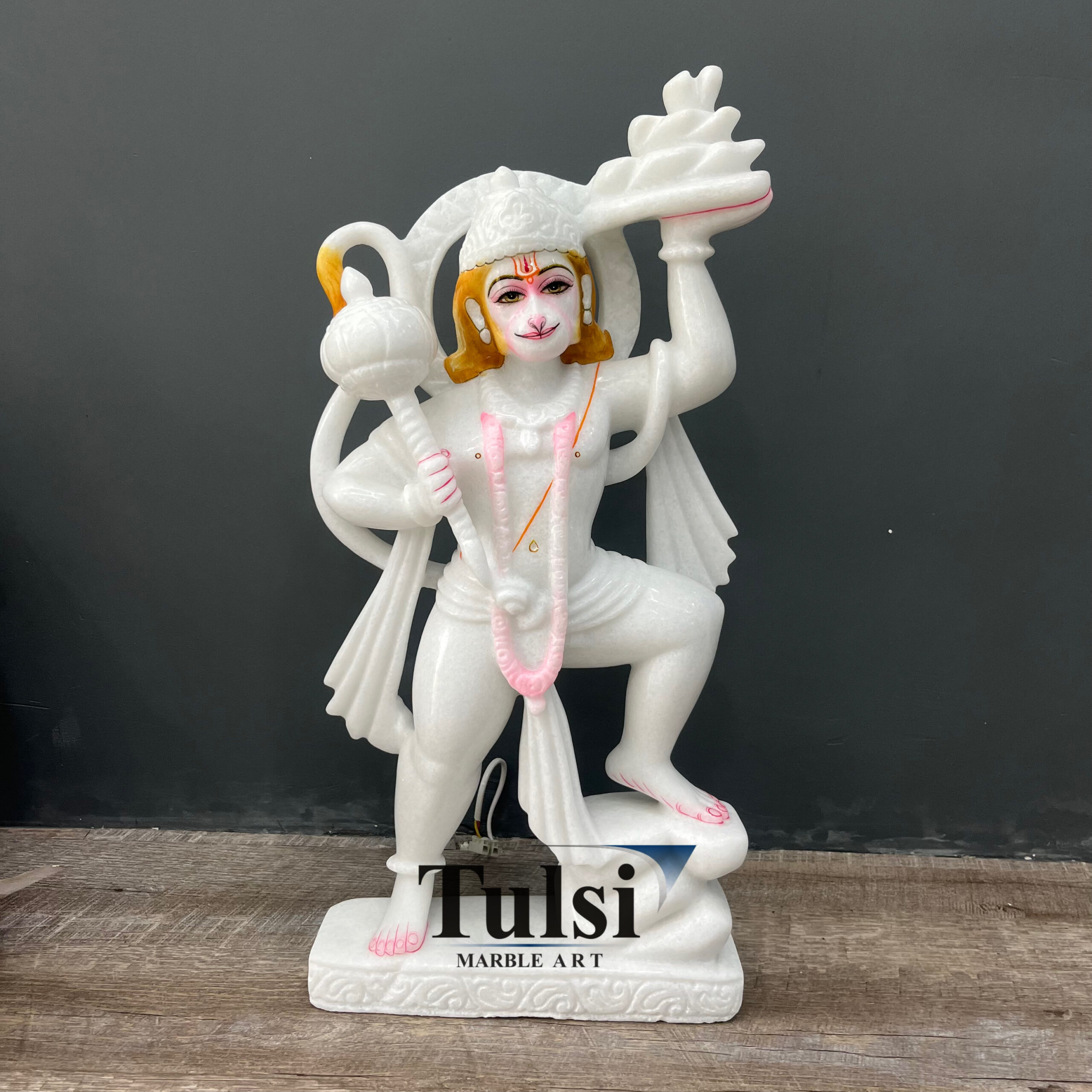 21-Inch Premium Marble Hanuman Ji idol