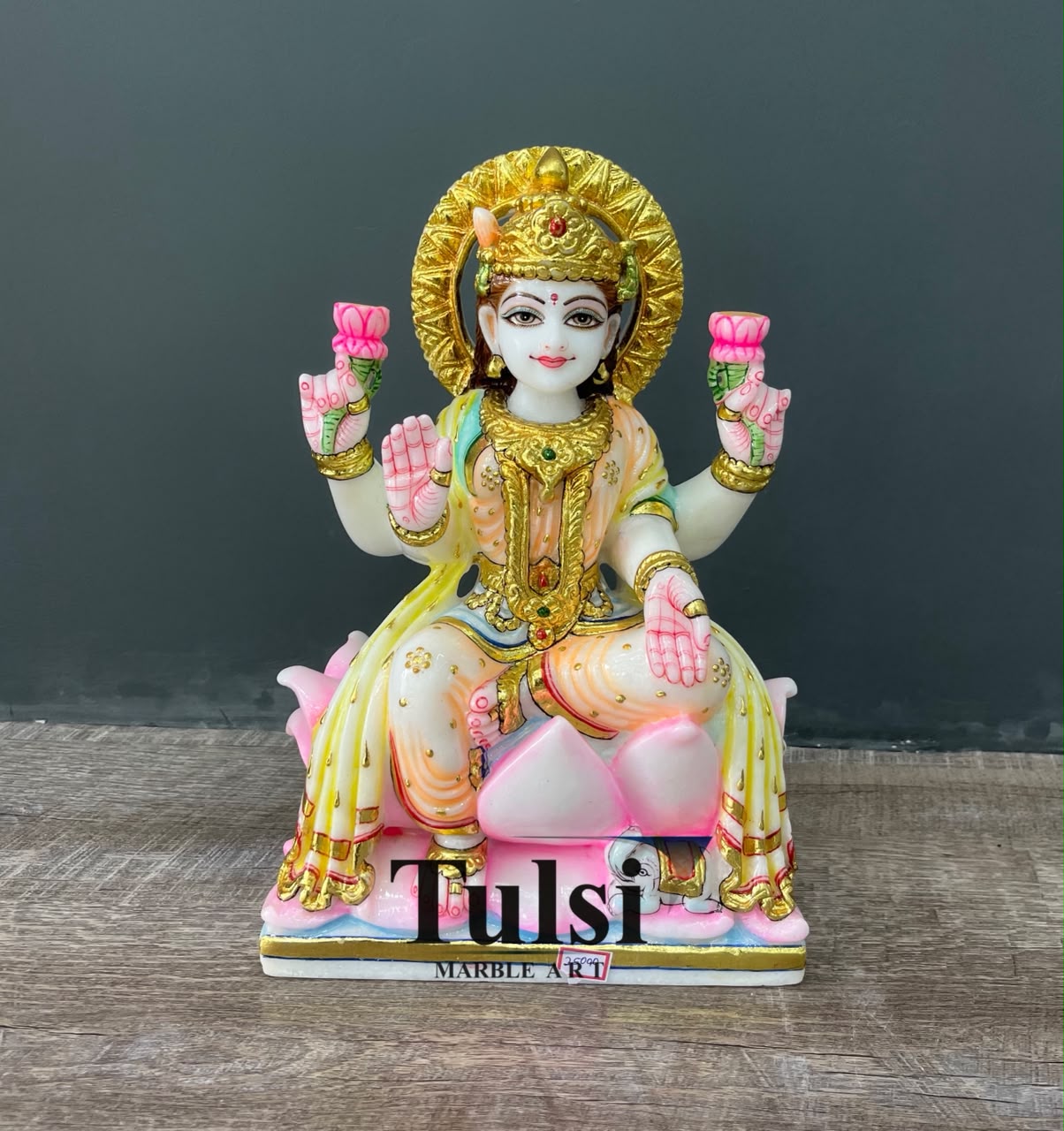 15-inch Premium Marble Laxmi Mata Idol